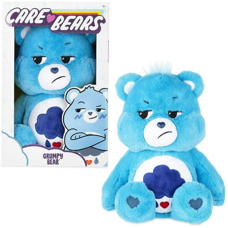 Basic Fun New 2020 Care Bears - Cuddly 14" Big Stuffed Animal - Grumpy Bear - Soft & Huggable!