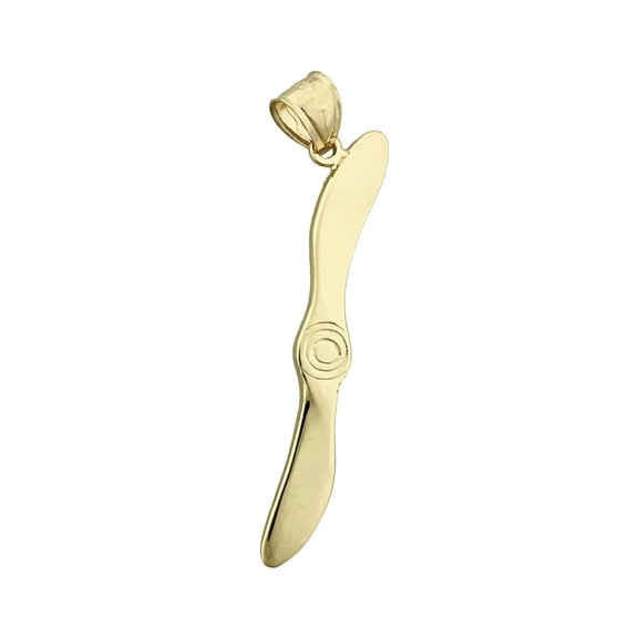 14K Gold Jet Propeller Pendant
