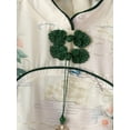 thumbnail image 5 of Toddler Girls Puff Sleeve Frill Trim Fan Embroidery Tassel Chinese Style Cheongsam Dress For Party Kids Summer Clothes, 5 of 5