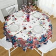 thumbnail image 5 of 4th of July Round Tablecloth 60 Inch, Patriotic Fourth of July Tablecloth, Round 4th of July Table Cloth for Party Dinner Decor, 5 of 6