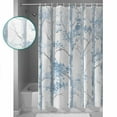 thumbnail image 3 of Small Stall Shower Curtain 48x72 Inch Narrow Half Size Blue Leaf Branches Bath Curtains Bathroom Decor Vintage Tree Watercolor Waterproof Fabric Shower Curtain Set with Hooks 48 Inch, 3 of 6