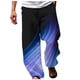 thumbnail image 2 of Pantalones largos de verano para hombre, informales, a la moda, con estampado degradado, cintura elástica, rectos, 2 of 5