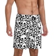 thumbnail image 2 of Fotbe skull pirate Pattern Pajama Shorts for Men, Men's Pajama Bottoms, Sleepwear,Short Pajama Pants-Large, 2 of 6