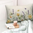 thumbnail image 2 of Spring Pillow Covers 12x20 Set of 2, Watercolor Lavender Eucalyptus Butterflies Decorative Throw Pillows Wildflowers Daisy Farmhouse Cushion Pillow Covers for Sofa Couch Outdoor Decor, 2 of 6