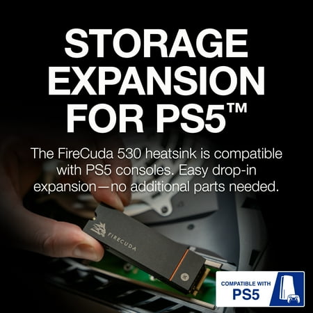 Seagate - FireCuda 530 1TB Internal SSD PCIe Gen 4 x4 NVMe with Heatsink for PS5