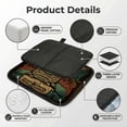 thumbnail image 4 of Retro Tiki Tribal Hawaiian Vintage Foldable Seat Cushion for Bleachers, Stadium Seats, Camping & Outdoor Events, Portable Lightweight Pad with Carabiner, 4 of 6