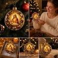 thumbnail image 5 of Christmas Lighted Decorative Ball, LED Glowing Ornament for Tree Window Ceiling Porch, Battery Powered Festive Light Ball for Holiday Party Home Ambiance Enhancement,Z022, 5 of 7