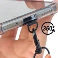 thumbnail image 4 of 4/1PCS Metal Phone Lanyard Patch Pad Stainless Steel Cellphone Ultra-thin Tether Tab Multifunctional Four Leaf Clover Cards Clear 4PCS, 4 of 6