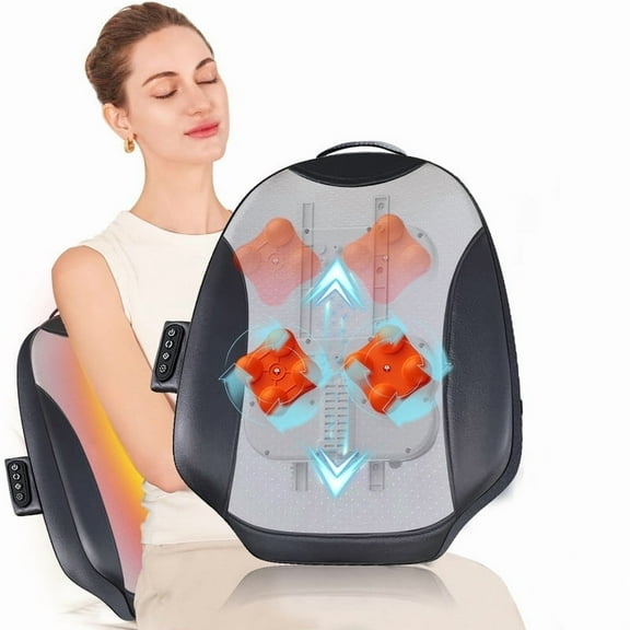 WERTYI Back Massager for Back Deep Tissue, Shiatsu Rolling Neck and Back Massager with Heat, 3D Kneading Massage Pillow for Neck Shoulder Legs, Gifts for Mom, Dad, Women