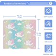 thumbnail image 4 of Coolnut Rainbow Color Unicorn Cloud Washcloths Towels, Highly Absorbent and Soft Cotton Face Cloths, 4 Pack Quick Dry Wash Cloths - 12 X 12 Inches Washcloth Gift, 4 of 7