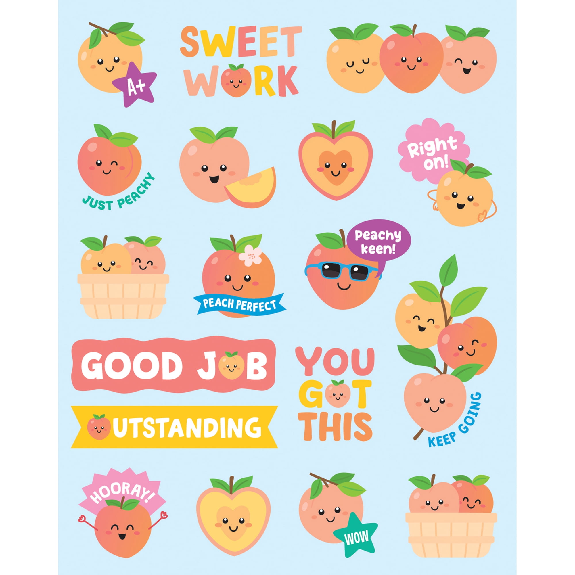 Teacher Created Resources Peach Smelly Stickers, 108 Per Pack, 6 Packs