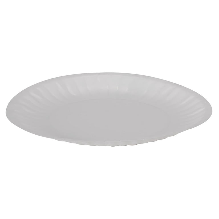 Dixie Basic 6 Light-Weight Paper Plates by GP PRO (Georgia-Pacific);  White; DBP06W; 1;200 Count (100 Plates Per Pack; 12 Packs Per Case)