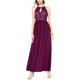 thumbnail image 1 of Vestido de encaje con purpurina Morgan & Co Maxi para mujer morado, 1 of 1