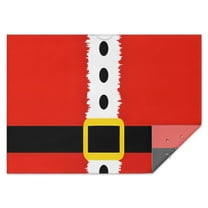 Red Christmas Santa Costume Pattern Rectangle Tablecloth 60"x84",Waterproof Polyester Rectangle Table Cloth, Wipeable Spillproof Polyester Tablecloth for Dining, Camping, Indoor and Outdoor