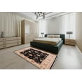 thumbnail image 5 of Ahgly Company Machine Washable Indoor Round Industrial Modern Pastel Orange Area Rugs, 4' Round, 5 of 7