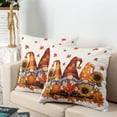 thumbnail image 6 of Fall Gnome Pillow Covers 16x16 Set of 2 Pumpkin Sunflower Maple Leaves Throw Pillow Covers Autumn Pillow Case Thanksgiving Cushion Case for Home Decor Couch Sofa, 6 of 6