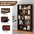 thumbnail image 4 of WGYPRIME 5-Bookcase for Bedroom, Modern Freestanding Wooden Tall Bookshelf, Open Storage Shelves for Living Room, Home Office, Dinning Room, 4 of 8