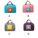 thumbnail image 4 of Yuarrent Bolsa de viaje de tela Oxford, bolsos de mano plegables de gran capacidad, resistentes al desgaste, bolsas de almacenamiento con cremallera, Almacenamiento y organización del hogar Rosado Yuarrent HA077994-02, 4 of 6