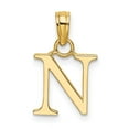 thumbnail image 1 of Diamond2Deal 14K Yellow Gold Block Letter N Initial Pendant for Women, 1 of 6