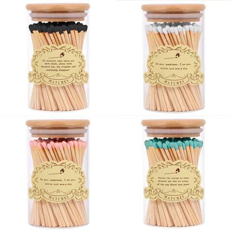 

4 pack Wooden Matches Decorative Long Matches for Candle Matchsticks 320ct