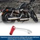 thumbnail image 5 of Palanca de cambio de motocicleta plegable para Honda CRF150F 2003-2017, pedal de aleación de aluminio, brazo de cambio, tono plateado con cabeza roja, 5 of 6