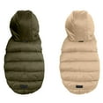 thumbnail image 3 of Pawtitas Reversible Dog Jacket Water Resistant Dog Coat for Cold Weather - Small Jacket - Green / Beige, 3 of 9