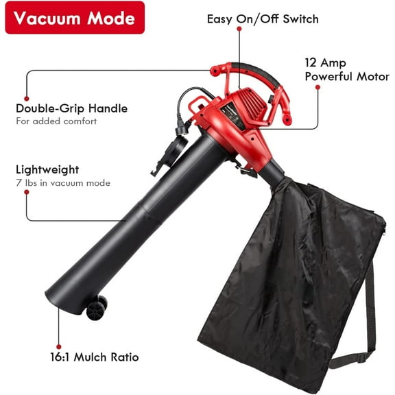 BV1210E 1201 Electric Blower Vacuum Mulcher