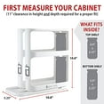 thumbnail image 3 of Cabinet Caddy (White) | Pull-and-Rotate Spice Rack Organizer | 2 Double-Decker Shelves | Modular Design | Non-Skid Base | Stores Prescriptions, Essential Oils | 10.8"H x 5.75"W x 10.8"D, 3 of 6