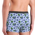 thumbnail image 4 of Men's Boxer Briefs, Blueberry blue Print Soft Comfy Mens Underwear Boxer Briefs Breathable With Widen Waist, 4 of 7
