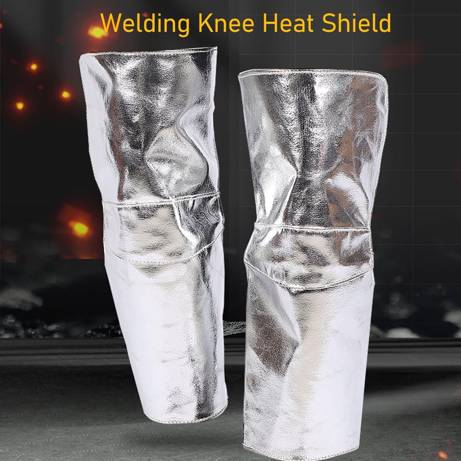 Yajisi 1‑Pair Welding Knee Heat Shield – Fire‑Resistant Aluminum‑Foil Knee Pad with Anti‑Radiation Lining