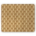 thumbnail image 1 of Retro Mouse Pad, Art Deco Inspired Primitive Pattern of Repeating Flowers with Faded Effect, Rectangle Non-Slip Rubber Mousepad, Beige and Caramel, by Ambesonne, 1 of 2