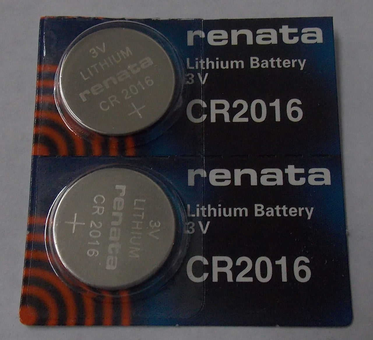 Renata CR2016 3V Lithium Coin Battery 2 Pack