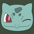 thumbnail image 2 of Junior's Pokemon Bulbasaur Wink Face Festival Muscle Graphic Tee Pine Green Heather Large, 2 of 4
