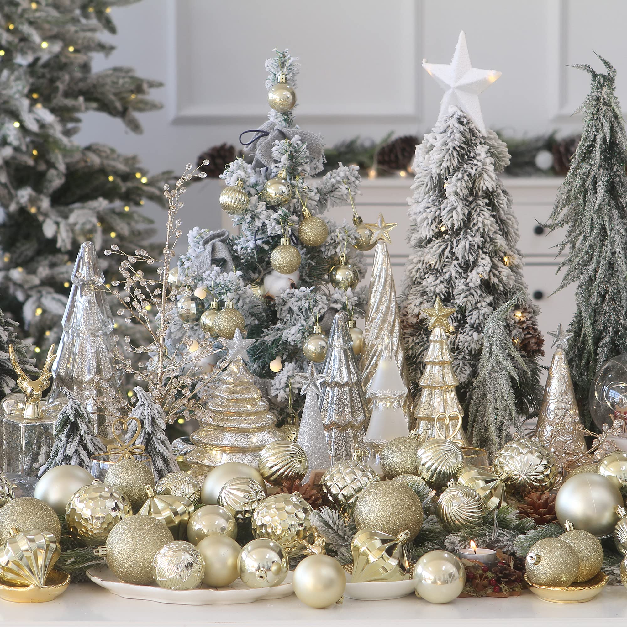 Sea Team 41-Pack Gold Christmas Ball Ornaments 1.57" photo 3