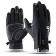 thumbnail image 1 of Forzero Unisex Touch Screen Cycling Gloves Winter Cold Weather Waterproof Thickness Warm Fleece Inner Zippered Adjustable Full Finger Gloves For Ski Snowboard Bike Running Motorbike, 1 of 5