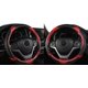 thumbnail image 2 of Nuevas fundas de cuero para volante de automóvil para mujer, lindas orejas de gato, negras, rojas, redondas, universales, 38 cm, 2 of 4