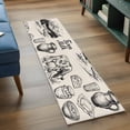 thumbnail image 4 of Farm Milk Washable Runner Rugs 2'x6', Graffiti Cow Cartoon Cheese Gray Pastoral Landscape Low Pile Throw Entryway Rug Non-Slip Sturdy Edge Binding Carpet for Indoor Bedside Entrance Bedside, 4 of 9