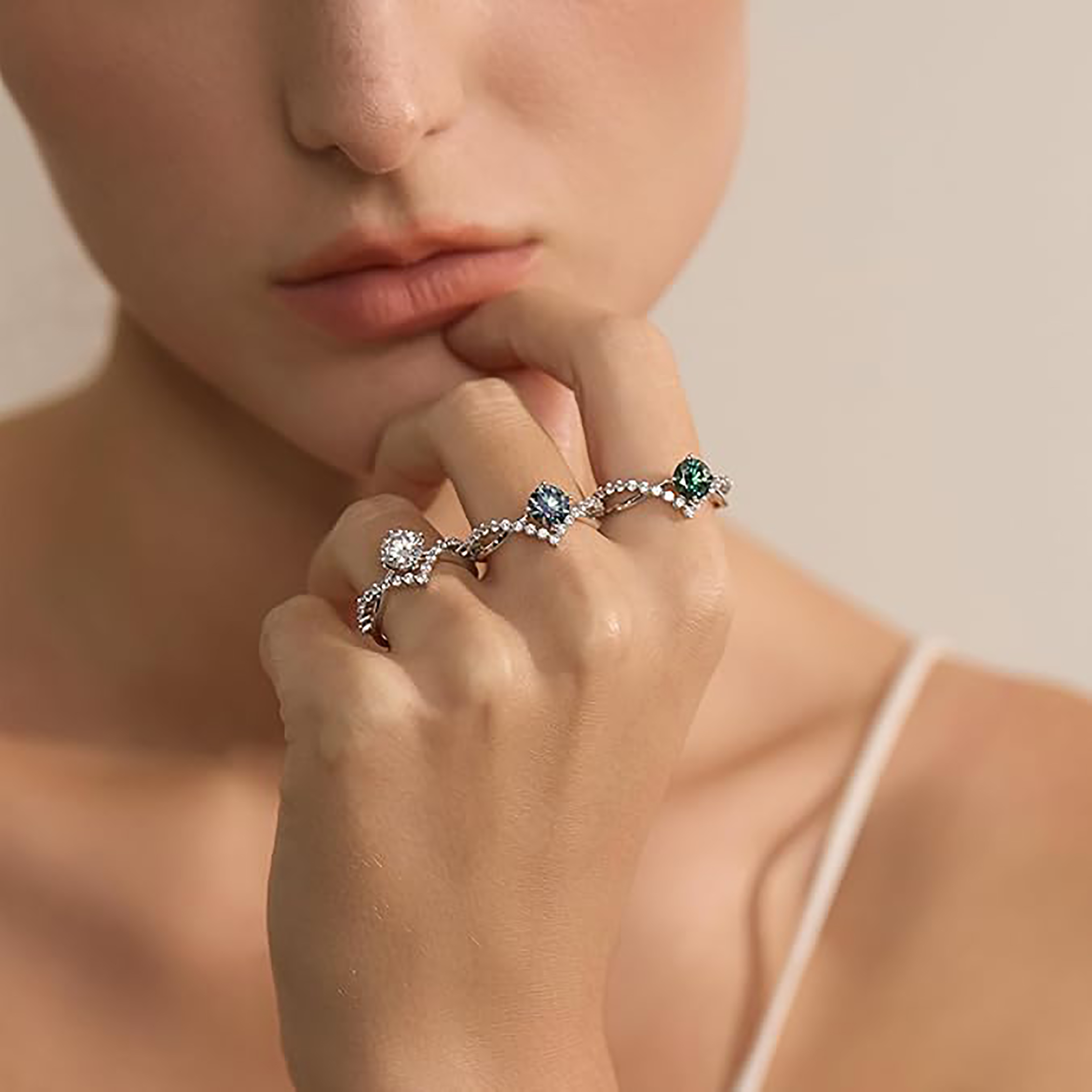 1ct Moissanite Crown Ring, Moment Wish Engagement Ring for Women, Moissanite Promise Ring, D Color VVS1 Simulated Diamond 925 Sterling Silver Accent Ring