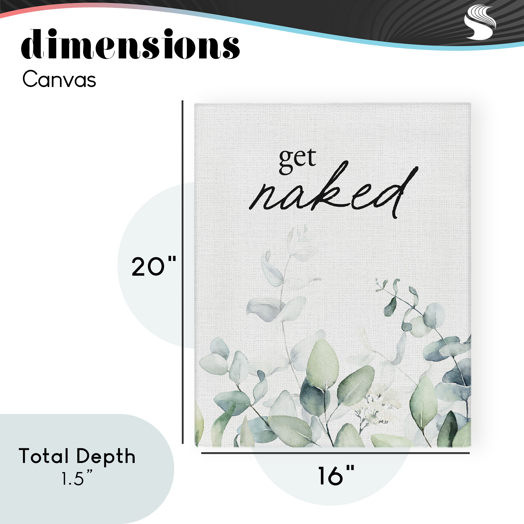 Get Naked Minimal Herbs Canvas Wall Art, design by Lettered and Lined