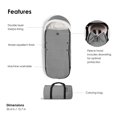 thumbnail image 4 of Capucha de forro polar con forro sherpa gris Footmuff Babyzen YOYO, 4 of 5
