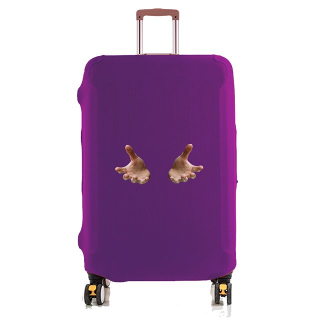 Luggage Cover Suitcase Protector Reach Out Pattern Thicken Elasticity Dust Cover Anti-Scratch for 18-32 Inch Trolley Accessories purple L
