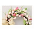 thumbnail image 6 of TVYTYAT Tulip Wreath with Bows - 18" Spring Door Decor for Valentine's Easter, Faux Floral Hanging for Home Wall Party Decorations, 6 of 6