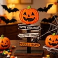 thumbnail image 4 of Wooden Table Centerpieces Decoration, Halloween Pumpkin Ghost Theme, Tiered Tray Decor, 4 of 5