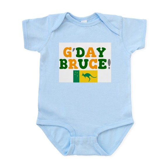 CafePress - G'day BRUCE AUSTRALIA! Body Suit - Baby Light Bodysuit, Size Newborn - 24 Months