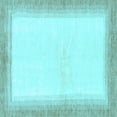 thumbnail image 1 of Ahgly Company Indoor Square Solid Light Blue Modern Area Rugs, 4' Square, 1 of 4
