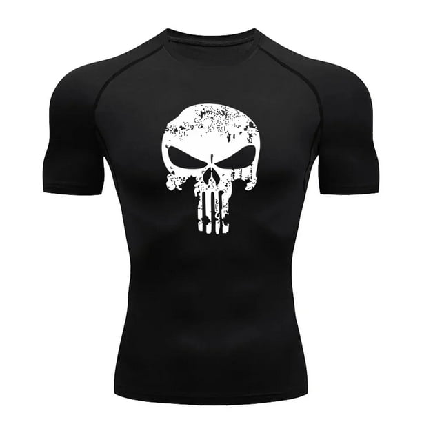 Camiseta de compresion para hombre ropa deportiva de superheroe para gimnasio correr Rashguard de secado rapido de manga corta nueva Bodega Aurrera en linea