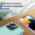 thumbnail image 5 of Dteck 3 in 1 for iPhone 16 Pro Case with Tempered Glass Screen Protector & Camera Lens Cover, Military Grade Protection Full Body Shockproof Rugged Protective Cover for iPhone 16 Pro,Mint Pink, 5 of 6