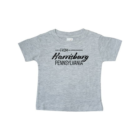 

Inktastic From Harrisburg Pennsylvania in Black Distressed Text Gift Baby Boy or Baby Girl T-Shirt
