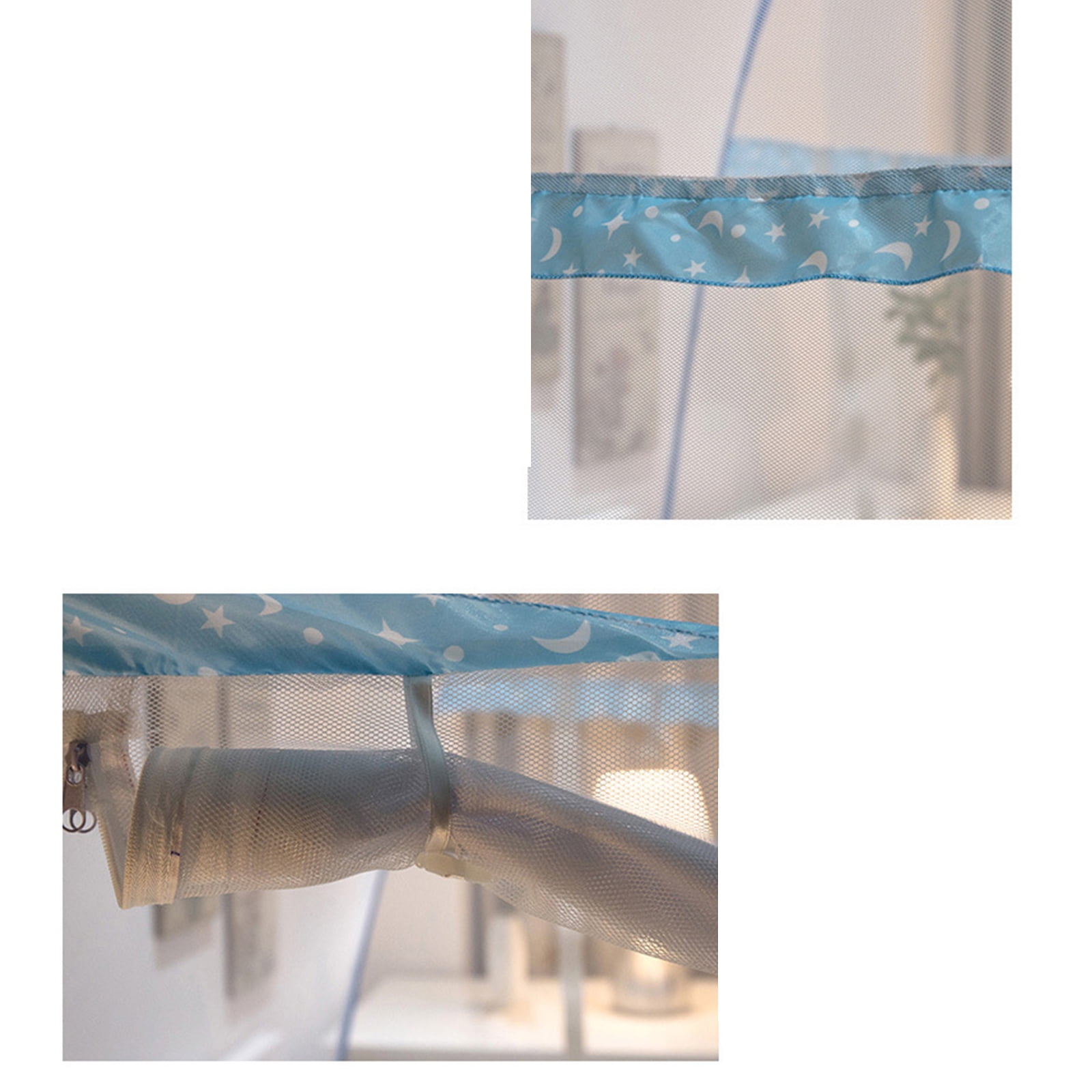 Zjyufy Mosquito Net for Bed Portable Folding Net Bed with Bottom Pop up Mosquito Net Tent for Indoor and Outdoor Use Mosquito Netting for Adults Trip Camping Travel Home，78.7 x 70.8 x 59 Inch