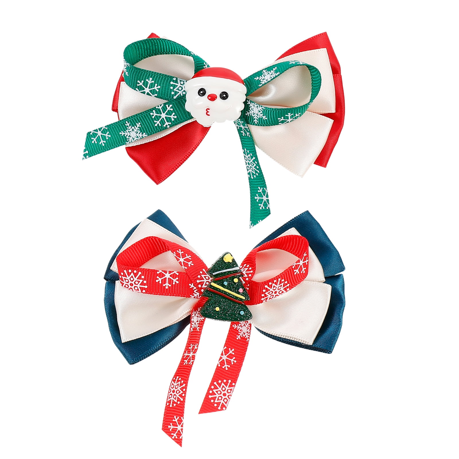 2pcs Christmas Bow Hair Clips Kids Girls Christmas Party Hair